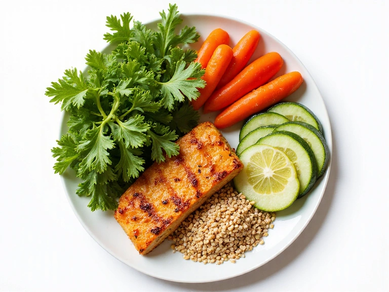 Zdravé jídlo na talíři